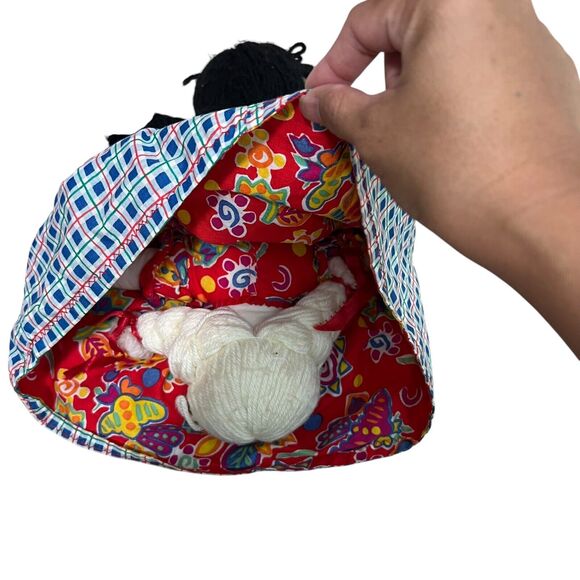 Vintage Topsy Turvy Flip Reverse Doll Black & White 2 in 1 Toy Handmade Folk Art - Picture 9 of 9